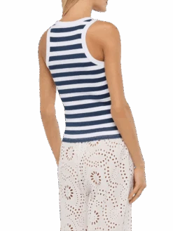MC2 Saint Barth Ada Striped Ribbed Cotton Tank Top 9 MC2 Saint Barth Ada Striped Ribbed Cotton Tank Top -MC2 Saint Barth Shop UID AAD00101600H WOMAN T SHIRT BLUE 0 0 20250415113500 3