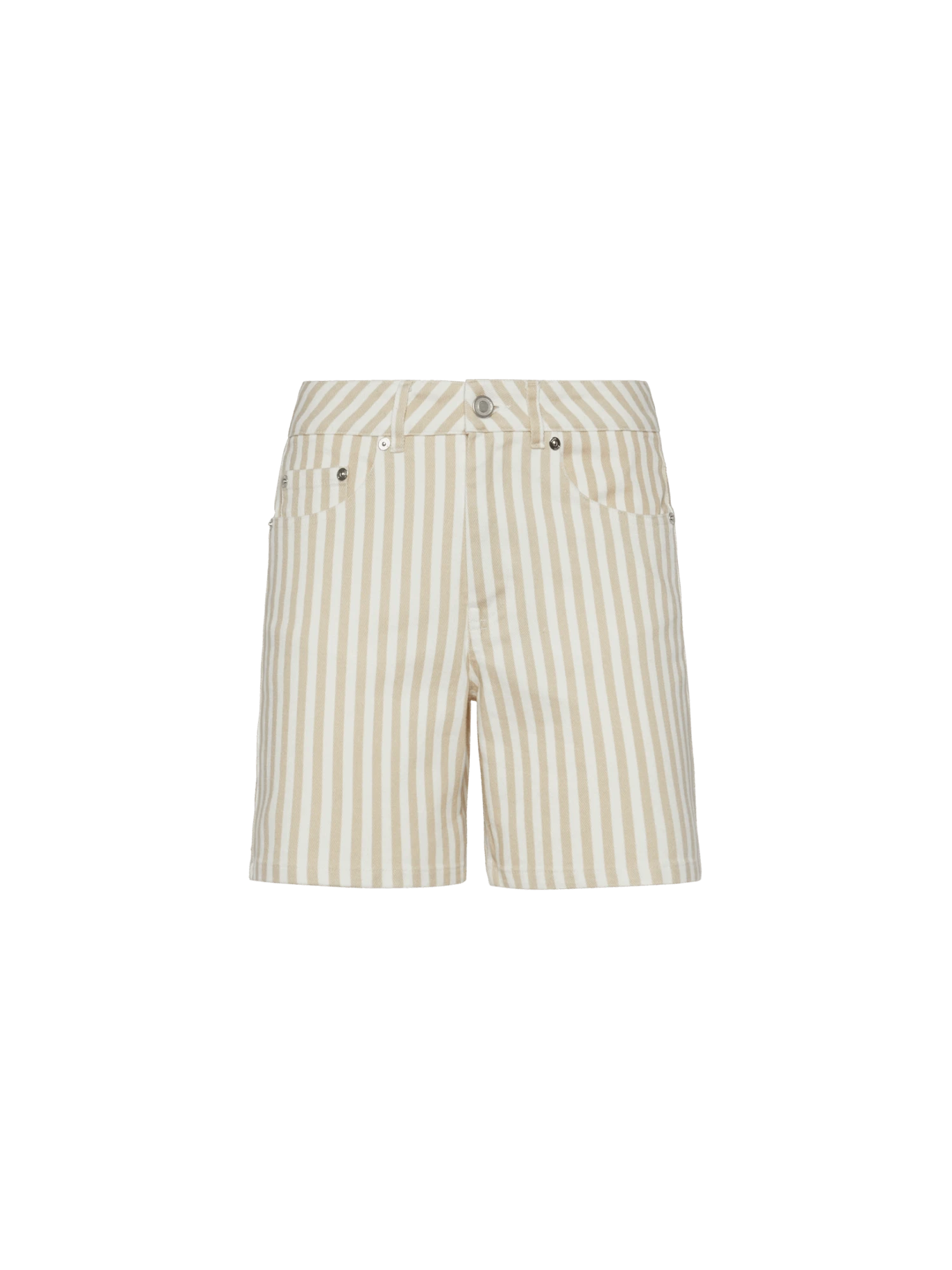 MC2 Saint Barth Ann Denim Bermuda With Beige Striped Print 6 MC2 Saint Barth Ann Denim Bermuda With Beige Striped Print - Image 4