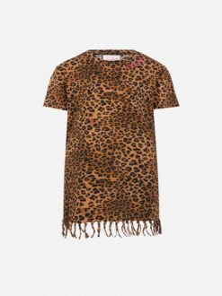 MC2 Saint Barth Abbey Dress With Fringes And Animalier Print
