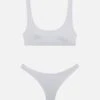 MC2 Saint Barth Afrodite Heatsealed Silver Cheeky Swim Briefs - Minerva Silver Heatsealed Classic Bralette