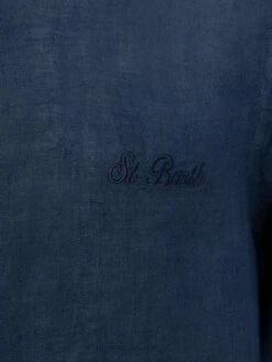MC2 Saint Barth Agnes Navy Blue Linen Shirt 7 MC2 Saint Barth Agnes Navy Blue Linen Shirt -MC2 Saint Barth Shop UID AGN000101897H BOY SHIRT BLUE LINEN 20250216173500 03