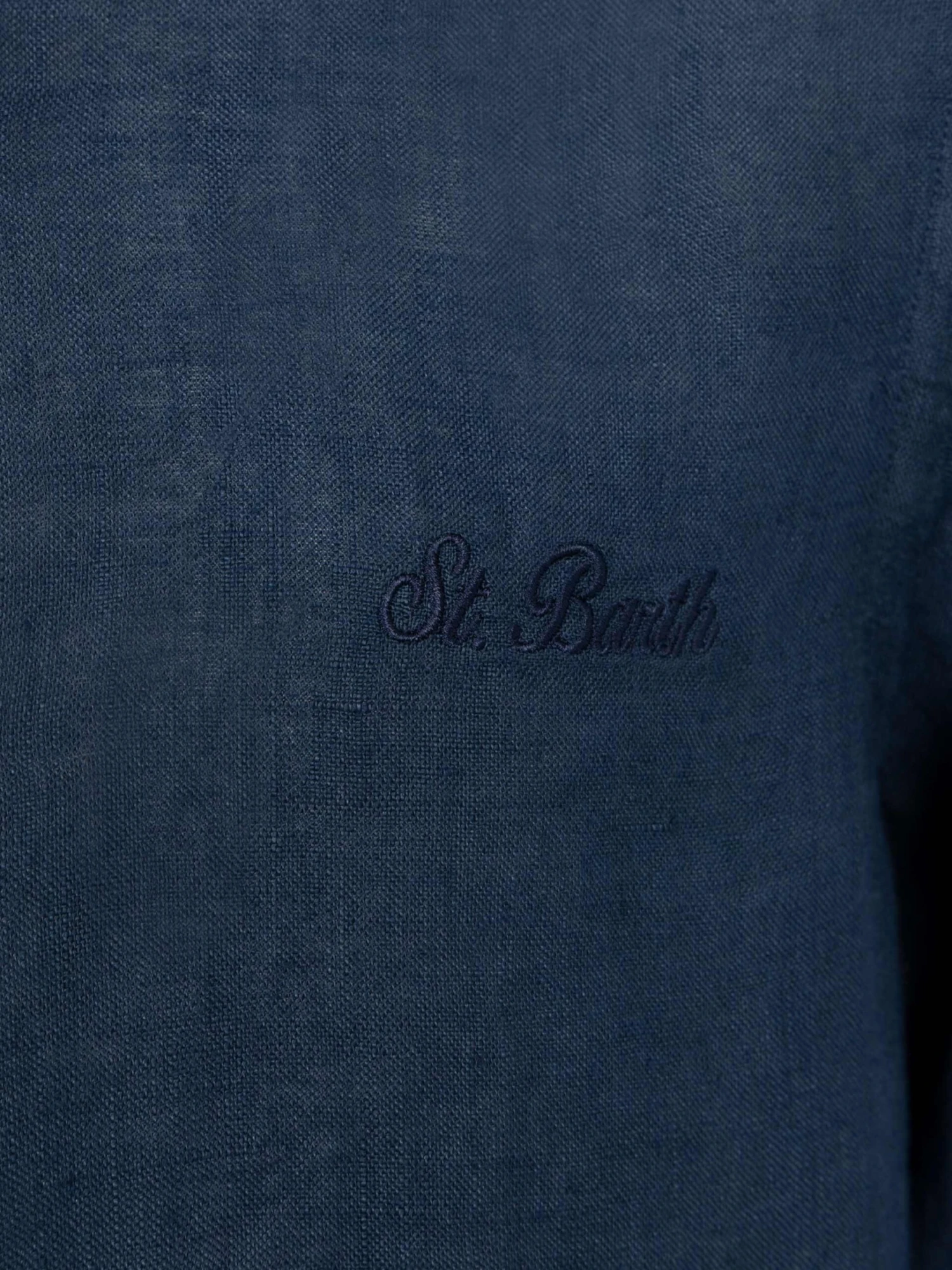 MC2 Saint Barth Agnes Navy Blue Linen Shirt 5 MC2 Saint Barth Agnes Navy Blue Linen Shirt - Image 3