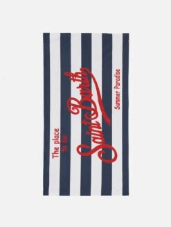 MC2 Saint Barth Microfiber Beach Towel Aidan With Striped Print