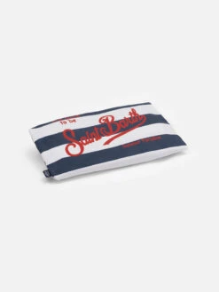 MC2 Saint Barth Microfiber Beach Towel Aidan With Striped Print -MC2 Saint Barth Shop UID AID000103998F ACCESSORY TOWEL BLUE 03 e828b86f 676b 490e 9dc0 f2a87dea896a