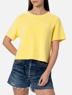 MC2 Saint Barth Woman Pale Yellow Terry Cotton Crewneck T-shirt Emilie 9 MC2 Saint Barth Woman Pale Yellow Terry Cotton Crewneck T-shirt Emilie -MC2 Saint Barth Shop UID ALJ000200032F WOMAN T SHIRT YELLOW TERRY 01b