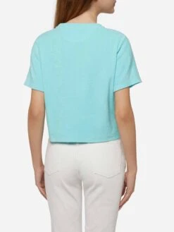 MC2 Saint Barth Water Green Terry Cotton T-shirt Aleja -MC2 Saint Barth Shop UID ALJ000200953F WOMAN T SHIRT GREEN TERRY 0 20250107173500 3