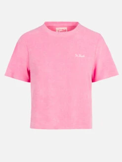 MC2 Saint Barth Aleja Pink Terry Cotton T-shirt -MC2 Saint Barth Shop UID ALJ000205574F WOMAN T SHIRT PINK TERRY 01 e8cb0e73 cf10 4d37 a231 2f499cb4fd31