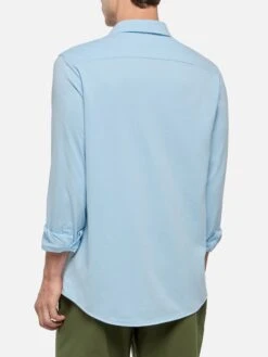 MC2 Saint Barth Amalfi Light Blue Jersey Shirt -MC2 Saint Barth Shop UID AMF000100099H MAN SHIRT SKYPLAIN.COLORMC2 MC2 3copia