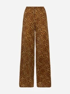MC2 Saint Barth Amalia Leopard Lurex Wide-leg Trousers -MC2 Saint Barth Shop UID AML00101433H WOMAN PANT BROWN 20250320113500 5