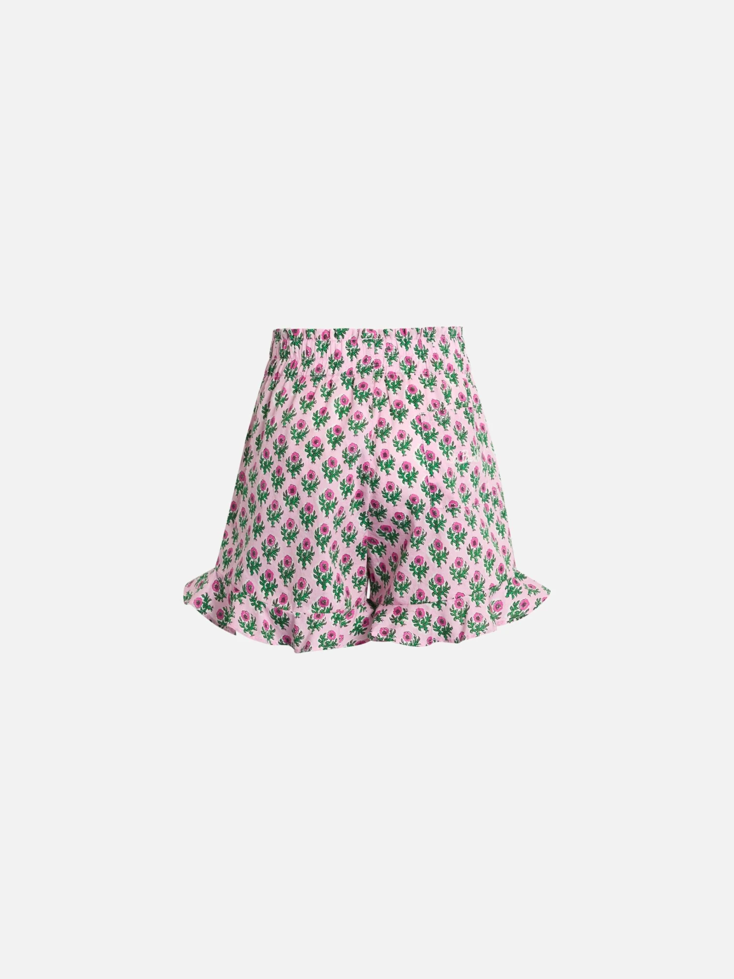 MC2 Saint Barth Girl Cotton Ruffled Shorts Ander P With Flower Print 5 MC2 Saint Barth Girl Cotton Ruffled Shorts Ander P With Flower Print - Image 3