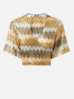 MC2 Saint Barth Opened V-neck Blouse Angelina In Raschel Fabric -MC2 Saint Barth Shop UID ANG0001X0026 WOMAN SHIRT BROWN MC2 MC2 5