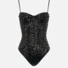 MC2 Saint Barth Woman Black One-piece Swimsuit Apolline With Sequins -MC2 Saint Barth Shop UID APO000100406G WOMAN ONEPIECE BLACK 1