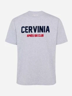 MC2 Saint Barth Winter Cotton T-shirt Arnott With Cervinia Aprés Ski Print -MC2 Saint Barth Shop UID ARN000100175G MAN T SHIRT MELANGEGREY MOUNTAINSTYLE 0 20250107173500 4