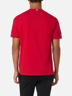MC2 Saint Barth Man Heavy Cotton T-shirt Arnott With A Capodanno Siamo Dai Furstenberg Embroidery | VACANZE DI NATALE SPECIAL EDITION -MC2 Saint Barth Shop UID ARN000100261G STBM T SHIRT RED 20240903143500 2