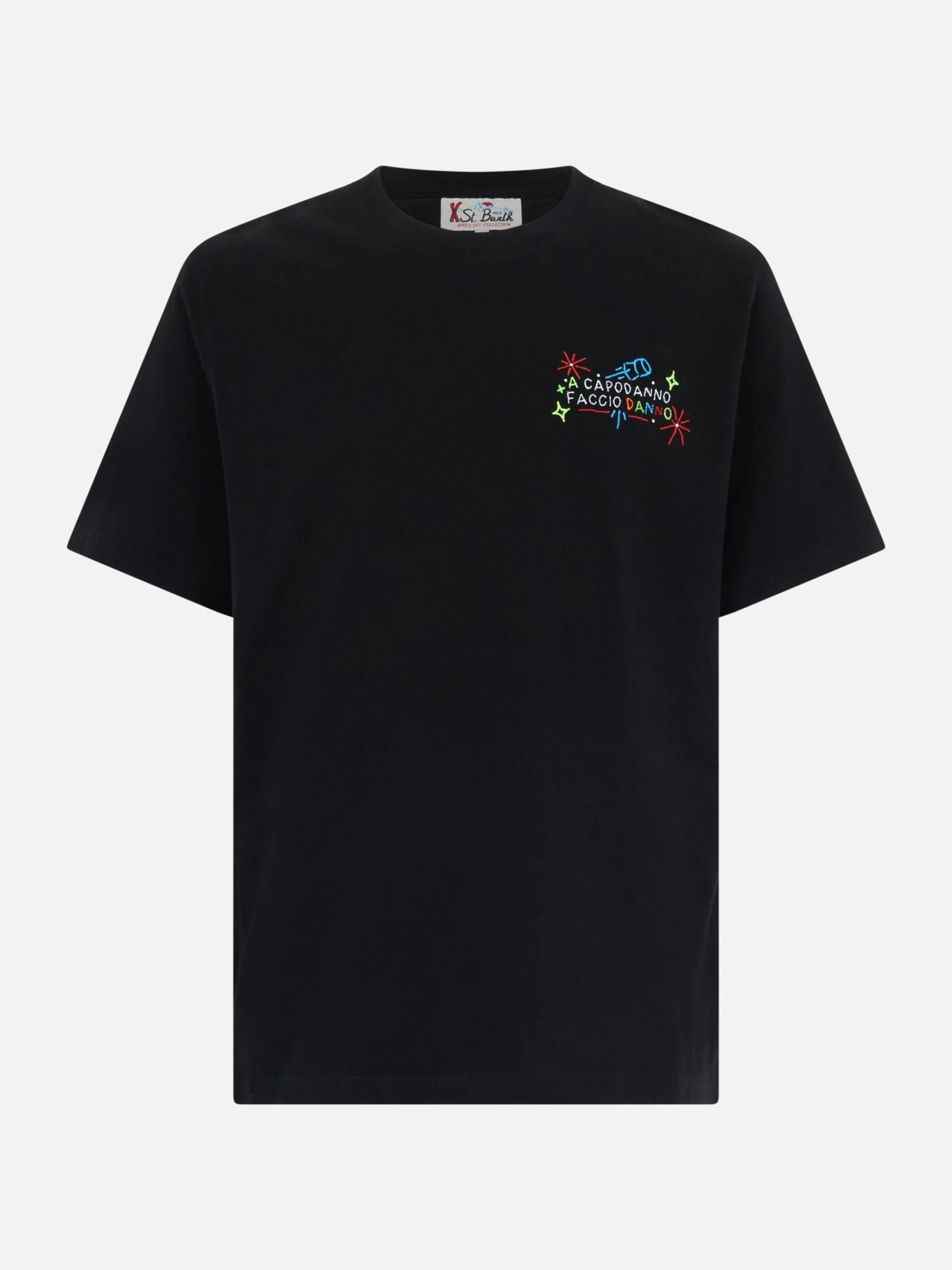 MC2 Saint Barth Man Heavy Cotton T-shirt Arnott With A Capodanno Faccio Danno Embroidery | INSULTI LUMINOSI SPECIAL EDITION 7 MC2 Saint Barth Man Heavy Cotton T-shirt Arnott With A Capodanno Faccio Danno Embroidery | INSULTI LUMINOSI SPECIAL EDITION - Image 5