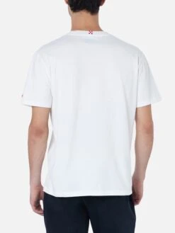 MC2 Saint Barth Man Heavy Cotton T-shirt Arnott With Christmas Spirits In St.Barth Embroidery -MC2 Saint Barth Shop UID ARN000102923G MAN T SHIRT WHITE 20240903133402 3