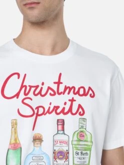 MC2 Saint Barth Man Heavy Cotton T-shirt Arnott With Christmas Spirits In St.Barth Embroidery
