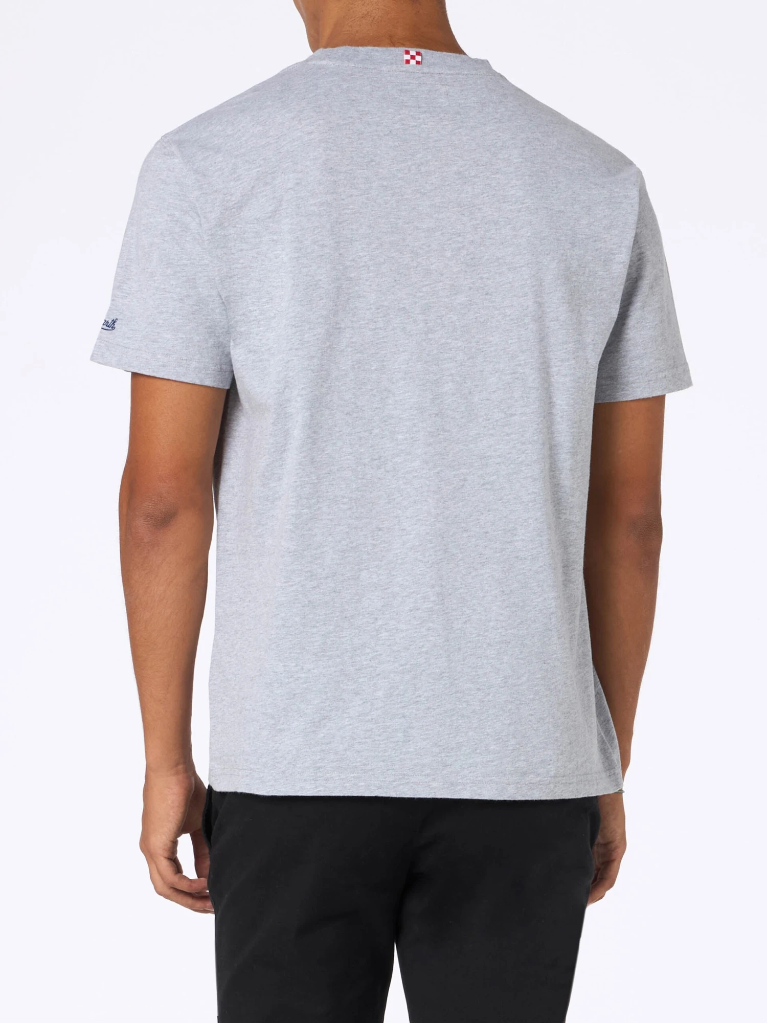 MC2 Saint Barth Man Heavy Cotton T-shirt Arnott With Col Ghiaccio Ci Faccio Lo Spritz Embroidery | INSULTI LUMINOSI SPECIAL EDITION 6 MC2 Saint Barth Man Heavy Cotton T-shirt Arnott With Col Ghiaccio Ci Faccio Lo Spritz Embroidery | INSULTI LUMINOSI SPECIAL EDITION - Image 4