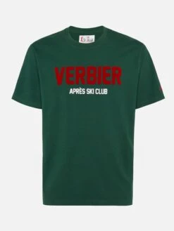 MC2 Saint Barth Winter Cotton T-shirt Arnott With Verbier Aprés Ski Print -MC2 Saint Barth Shop UID ARN000103077G MAN T SHIRT GREEN MOUNTAINSTYLE 0 20250107180001 4