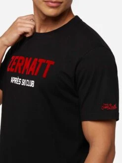 MC2 Saint Barth Winter Cotton T-shirt Arnott With Zermatt Aprés Ski Print -MC2 Saint Barth Shop UID ARN000103078G MAN T SHIRT BLACK MOUNTAINSTYLE 0 20250107173500 2