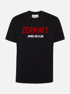 MC2 Saint Barth Winter Cotton T-shirt Arnott With Zermatt Aprés Ski Print -MC2 Saint Barth Shop UID ARN000103078G MAN T SHIRT BLACK MOUNTAINSTYLE 0 20250107193500 4