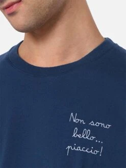 MC2 Saint Barth Man Heavy Cotton T-shirt Arnott With Non Sono Bello … Piaccio! Embroidery | VACANZE DI NATALE SPECIAL EDITION