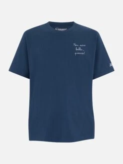 MC2 Saint Barth Man Heavy Cotton T-shirt Arnott With Non Sono Bello … Piaccio! Embroidery | VACANZE DI NATALE SPECIAL EDITION -MC2 Saint Barth Shop UID ARN000103340G MAN T SHIRT BLUE 20240905103500 1copia