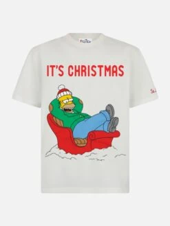 MC2 Saint Barth Winter Cotton T-shirt Arnott With Homer Relax Print | THE SIMPSON SPECIAL EDITION -MC2 Saint Barth Shop UID ARN000110748E MAN T SHIRT WHITE SIMPSON 3