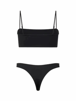 MC2 Saint Barth Woman Zebra Bandeau Bikini Athena Naomi With Rhinestones -MC2 Saint Barth Shop UID ATH000100015F WOMAN TOP BLACK 1 6