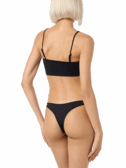 MC2 Saint Barth Woman Zebra Bandeau Bikini Athena Naomi With Rhinestones -MC2 Saint Barth Shop UID ATH000100015F WOMAN TOP BLACK 6