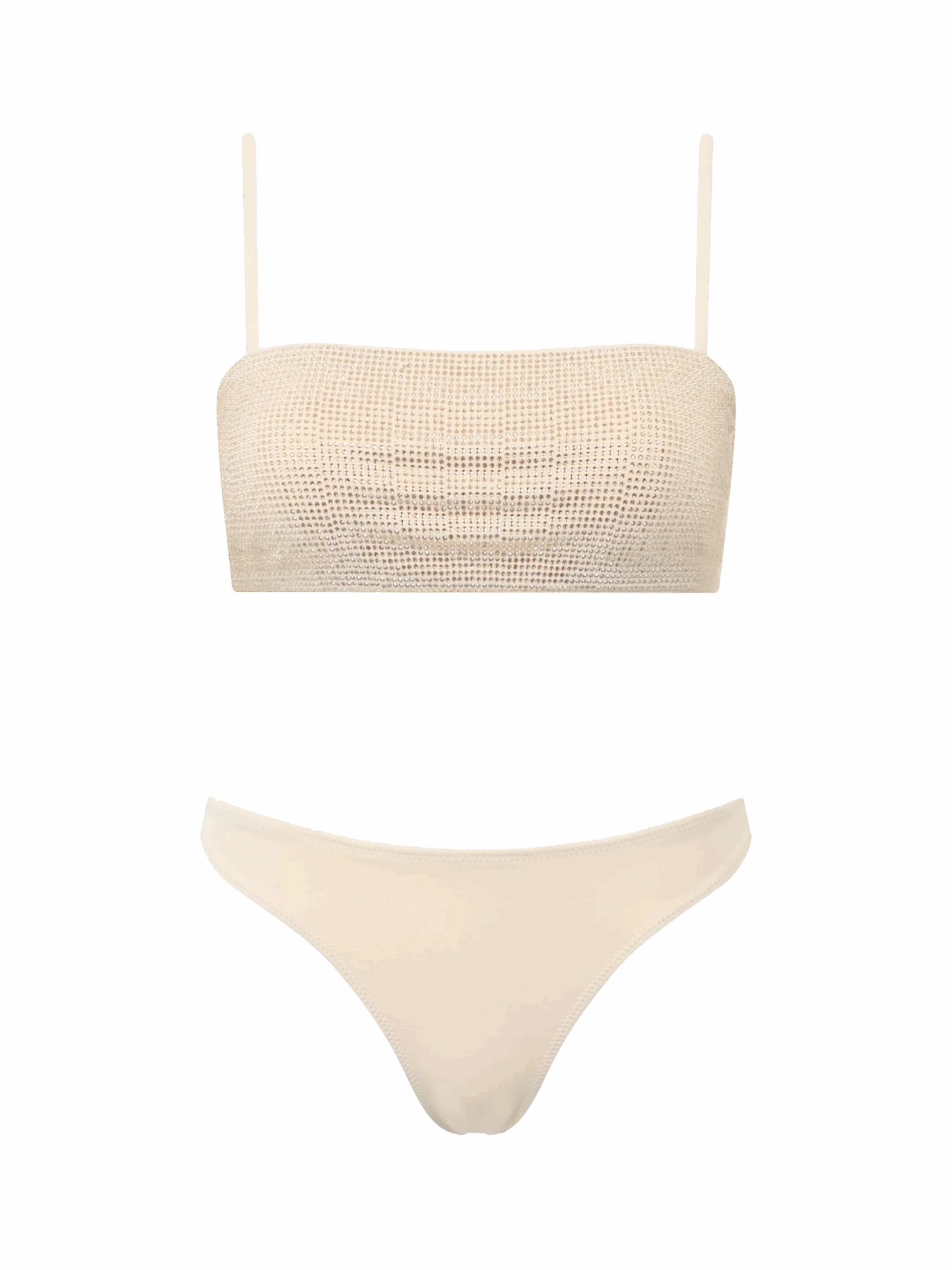 MC2 Saint Barth Woman Beige Bandeau Bikini Athena Naomi With Rhinestones 3 MC2 Saint Barth Woman Beige Bandeau Bikini Athena Naomi With Rhinestones