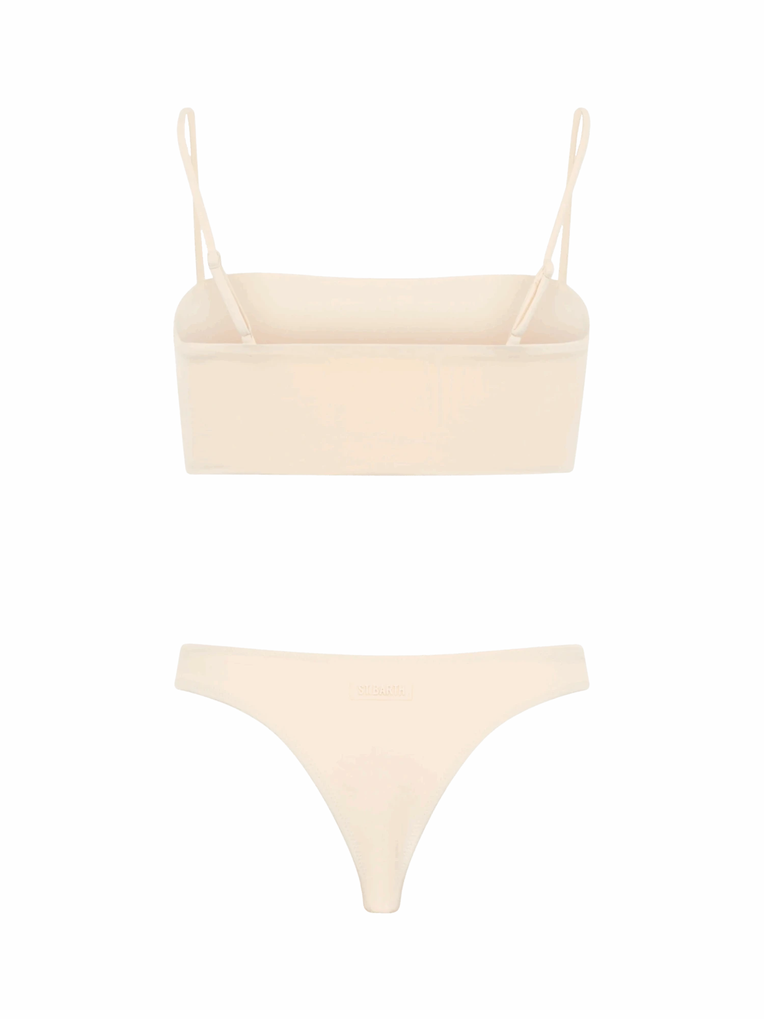 MC2 Saint Barth Woman Beige Bandeau Bikini Athena Naomi With Rhinestones 5 MC2 Saint Barth Woman Beige Bandeau Bikini Athena Naomi With Rhinestones - Image 3