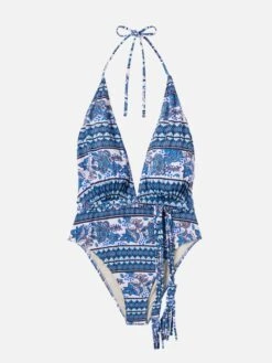 MC2 Saint Barth One Piece Swimsuit Axelle With Gipsy Print -MC2 Saint Barth Shop UID AXE0001BLSY01 WOMAN ONEPIECE WHITE MC2 MC2 20250806160004 4