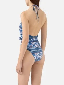 MC2 Saint Barth One Piece Swimsuit Axelle With Gipsy Print -MC2 Saint Barth Shop UID AXE0001BLSY01 WOMAN ONEPIECE WHITE MC2 MC2 20250807153512 3