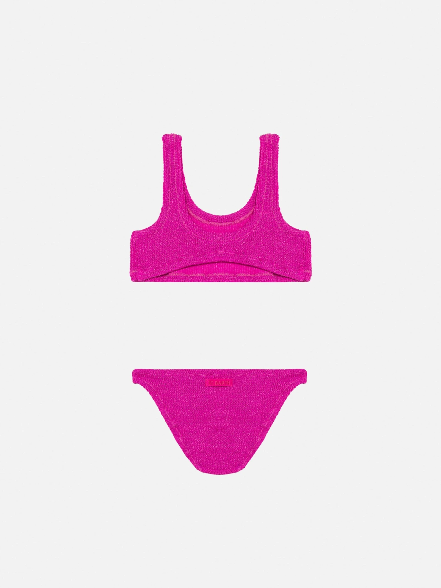 MC2 Saint Barth Fuchsia Lurex Crinkle Classic Bralettebikini Baker 4 MC2 Saint Barth Fuchsia Lurex Crinkle Classic Bralettebikini Baker - Image 2