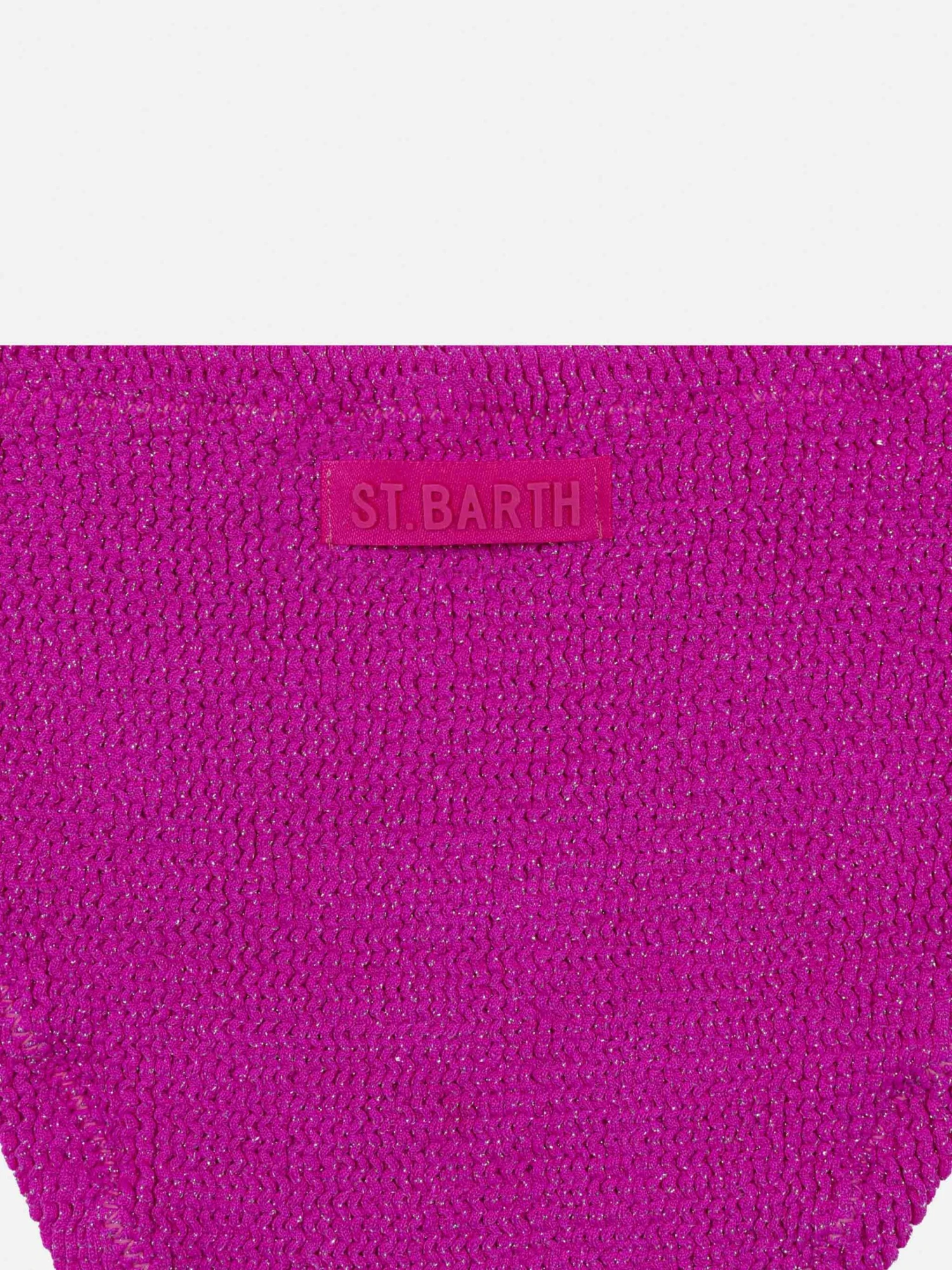MC2 Saint Barth Fuchsia Lurex Crinkle Classic Bralettebikini Baker 5 MC2 Saint Barth Fuchsia Lurex Crinkle Classic Bralettebikini Baker - Image 3