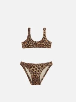 MC2 Saint Barth Baker Classic Crinkle Bralette Bikini With Animalier Print