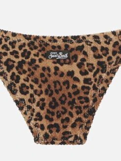 MC2 Saint Barth Baker Classic Crinkle Bralette Bikini With Animalier Print -MC2 Saint Barth Shop UID BAK000604860H GIRL BIKINI WHITE ANIMALIER MC2 3