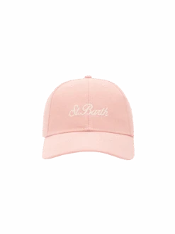 MC2 Saint Barth Baseball Pink Cotton Linen Cap