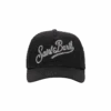 MC2 Saint Barth Baseball Black Cotton Cap With Rhinestones -MC2 Saint Barth Shop UID BASB000703131H ACCESSORY HAT BLACK PLAIN.COLOR MC2 01