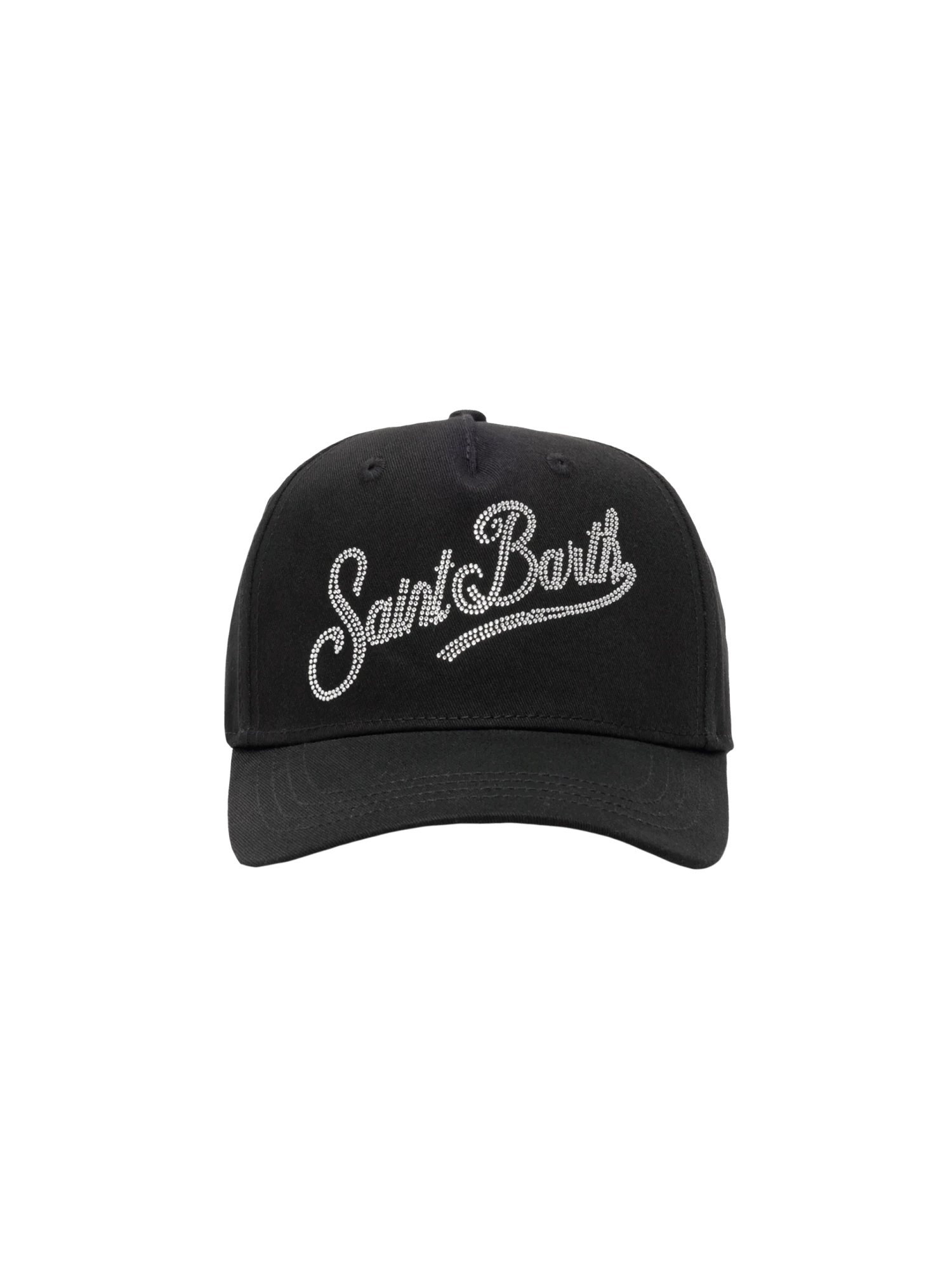 MC2 Saint Barth Baseball Black Cotton Cap With Rhinestones 3 MC2 Saint Barth Baseball Black Cotton Cap With Rhinestones