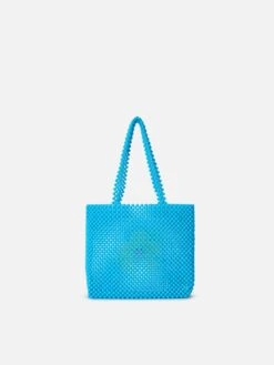 MC2 Saint Barth Turquoise Beaded Shopper Bag -MC2 Saint Barth Shop UID BEAD00100196D ACCESSORY BAG SKY FLOWERS MC2 3