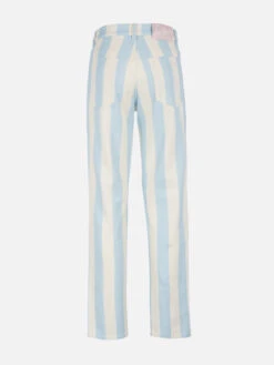 MC2 Saint Barth Woman Light Blue Striped Print Denim Belleville 13 MC2 Saint Barth Woman Light Blue Striped Print Denim Belleville -MC2 Saint Barth Shop UID BELL00105130F WOMAN PANT SKY 01