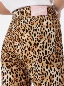 MC2 Saint Barth Woman Animalier Print Denim Belleville -MC2 Saint Barth Shop UID BELL00105530F WOMAN PANT BEIGE 03