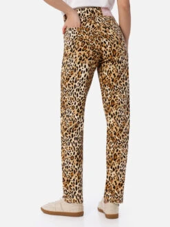 MC2 Saint Barth Woman Animalier Print Denim Belleville -MC2 Saint Barth Shop UID BELL00105530F WOMAN PANT BEIGE 04