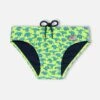 MC2 Saint Barth Boy Swim Briefs Billy With Dinosaur Print -MC2 Saint Barth Shop UID BIL000103275F KIDS BRIEF SLIP YELLOW 1