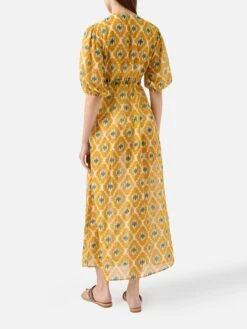 MC2 Saint Barth Cotton And Silk Long Dress Bliss With Geometric Print 8 MC2 Saint Barth Cotton And Silk Long Dress Bliss With Geometric Print -MC2 Saint Barth Shop UID BLI000102951B WOMAN BEACHROBE YELLOW GEOMETRIC MC2 20250807160008 3