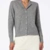 MC2 Saint Barth Woman Grey Cardigan Bellamy With Silver Rhinestones