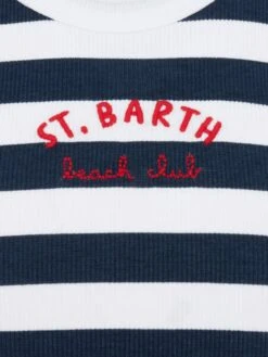 MC2 Saint Barth Blue Jr Navy Blue Striped Rib-knit Cotton Crop Tank With Embroidery 7 MC2 Saint Barth Blue Jr Navy Blue Striped Rib-knit Cotton Crop Tank With Embroidery -MC2 Saint Barth Shop UID BLUE00201600H GIRL T SHIRT BLUE STRIPES 20250407083500 03