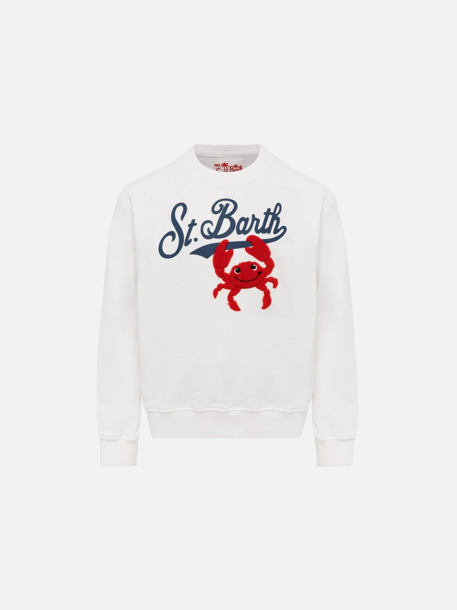 MC2 Saint Barth Boy Sweatshirt Bobby With St. Barth Print And Terry Crab Patch
